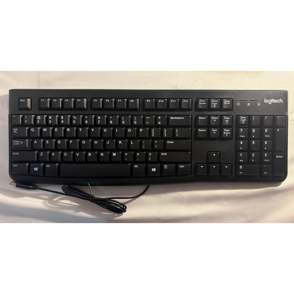Logitech K120 Wired Keyboard Full Size USB Black 920-002478